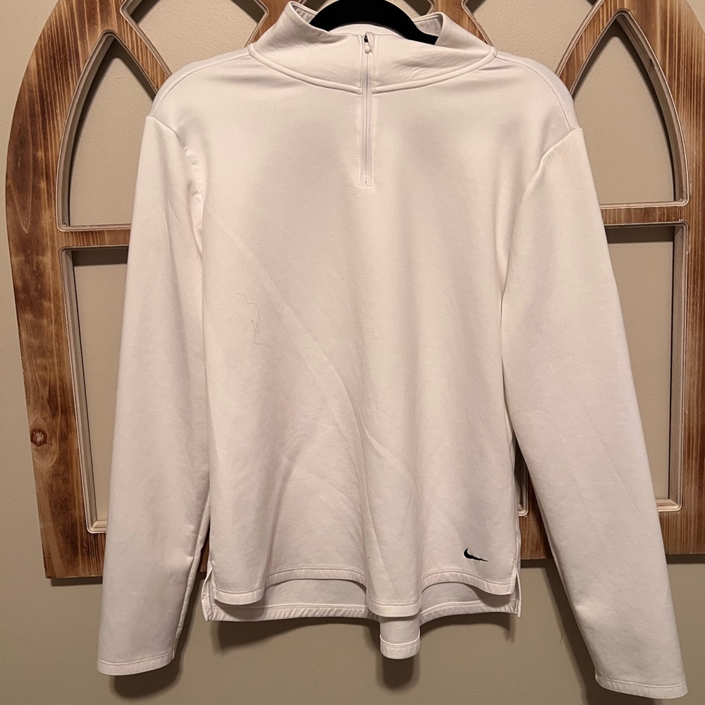 Nike White Therma-Fit Pullover